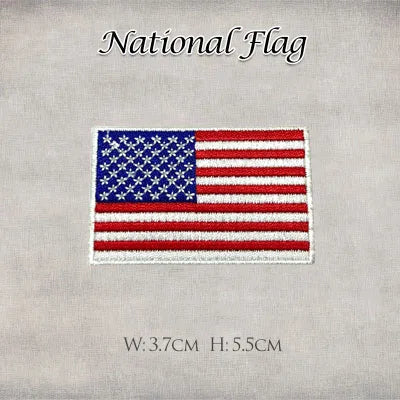 1 United States United Kingdom Italy France Germany Flag Stickers Personality Embroidery Badges Iron On Patch for Clothes DIY