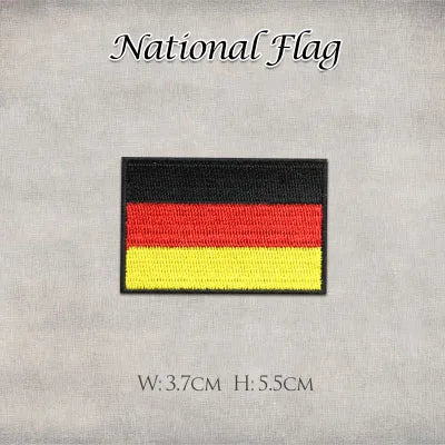 1 United States United Kingdom Italy France Germany Flag Stickers Personality Embroidery Badges Iron On Patch for Clothes DIY