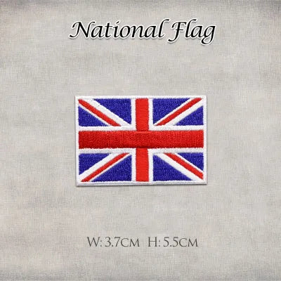 1 United States United Kingdom Italy France Germany Flag Stickers Personality Embroidery Badges Iron On Patch for Clothes DIY