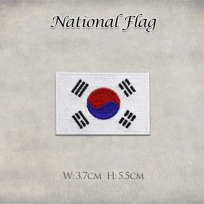 1 United States United Kingdom Italy France Germany Flag Stickers Personality Embroidery Badges Iron On Patch for Clothes DIY