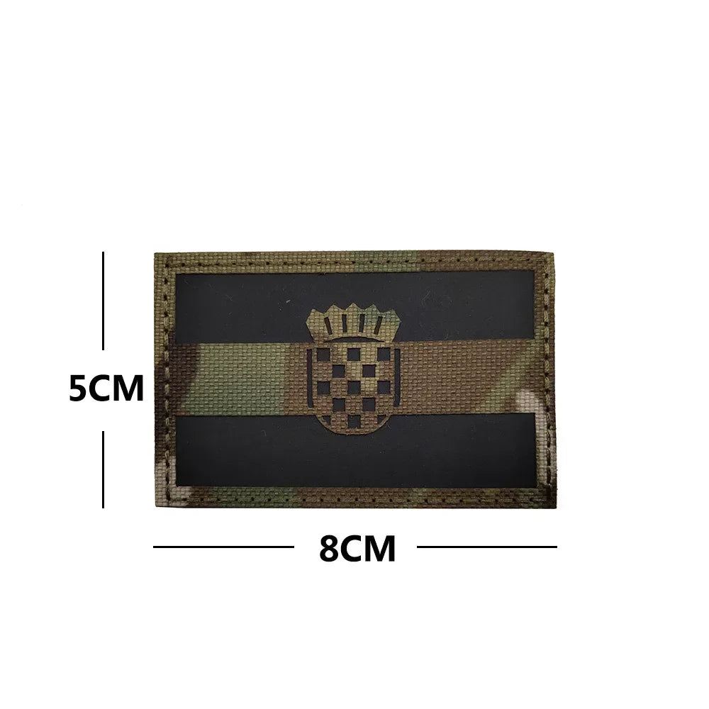 Reflective Flag Patch – Multi-Country Laser Cut