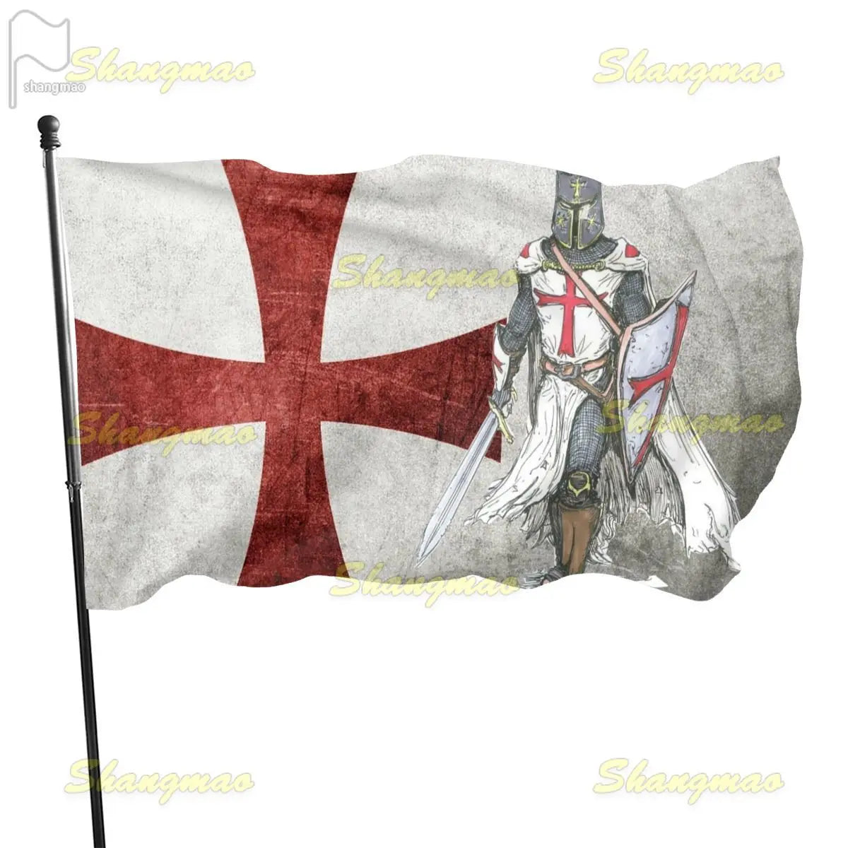 90x150cm Knights Templar Flag Medieval Crusaders Battle Ensign Flag