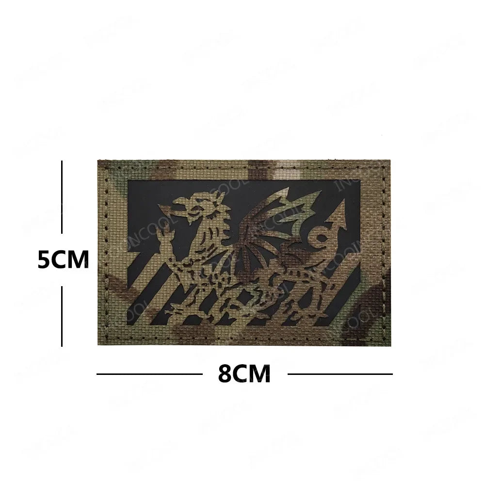 America Spain France Germany Brazil Greece Cyprus Serbia Poland Mexico Hungary Lithuania Peru Reflective Laser Cut Flag Patches