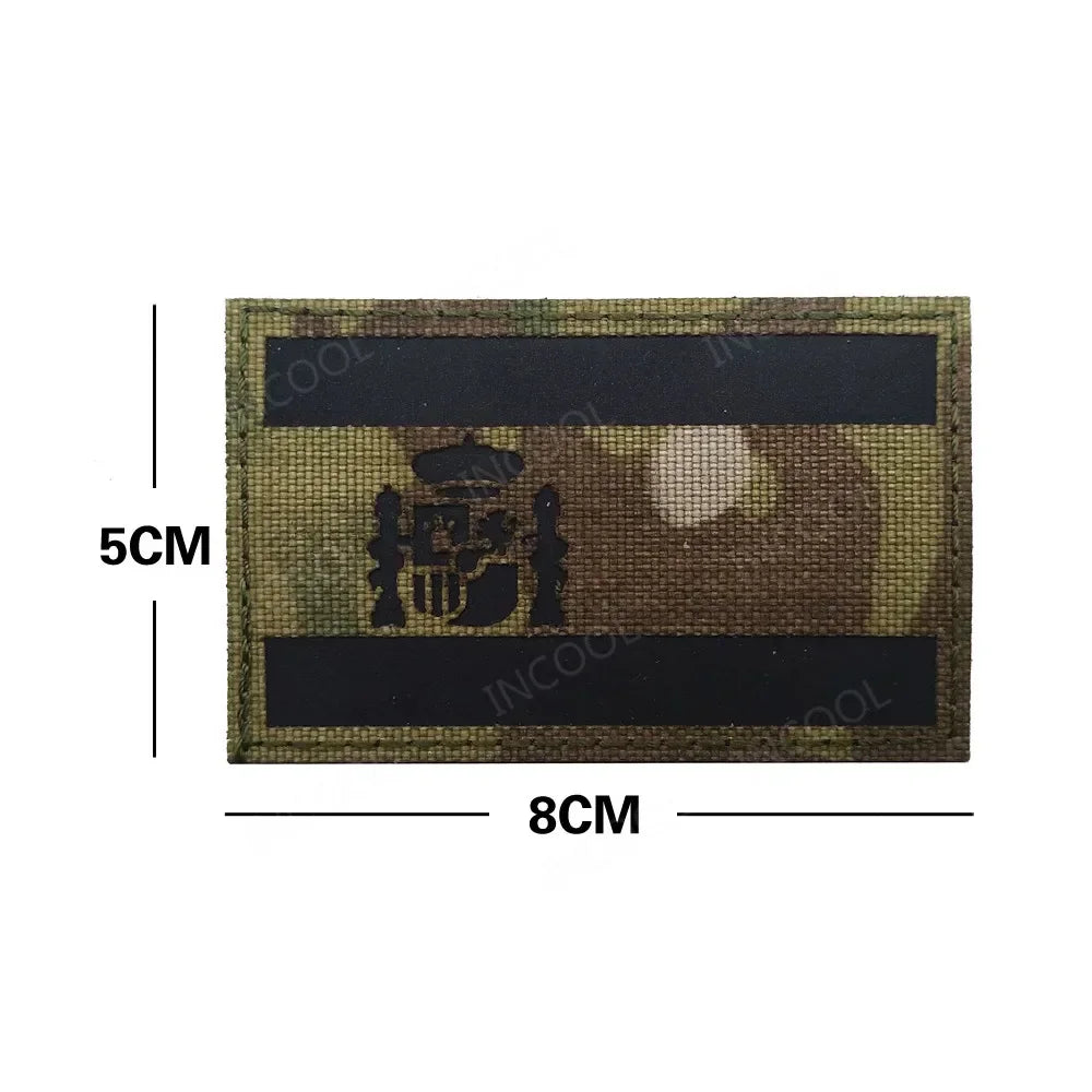 Reflective Flag Patch – Multi-Country Laser Cut