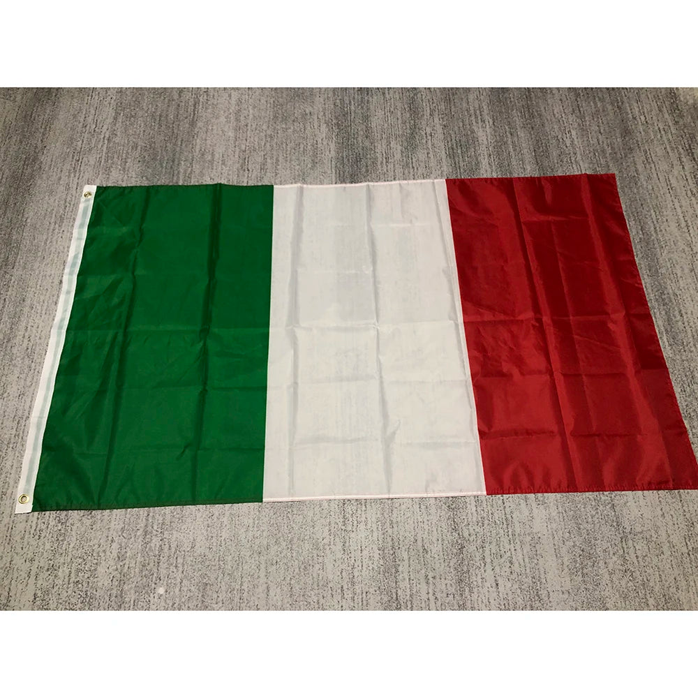Italy flag 90x150cm high quality Polyester hanging banner green white red Italy italian Flag  for Festival Home Decoration