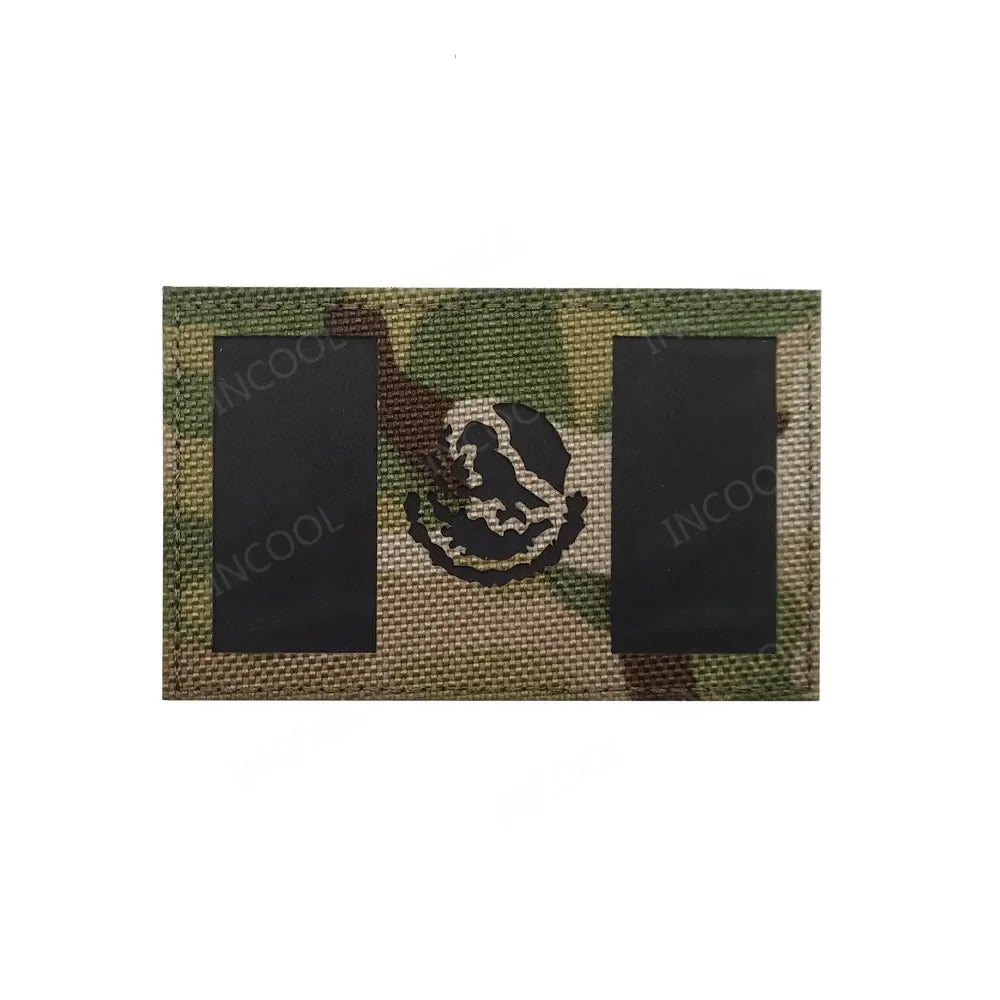 America Spain France Germany Brazil Greece Cyprus Serbia Poland Mexico Hungary Lithuania Peru Reflective Laser Cut Flag Patches