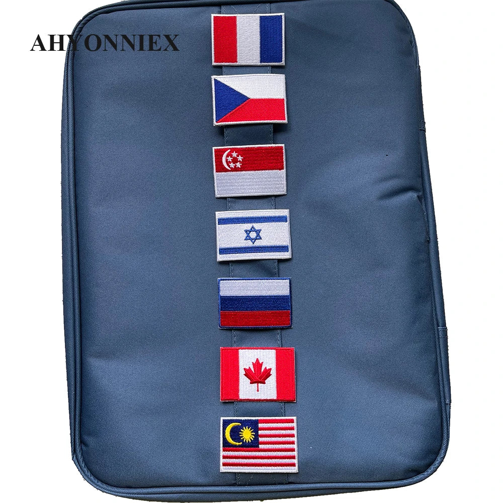 1 United States United Kingdom Italy France Germany Flag Stickers Personality Embroidery Badges Iron On Patch for Clothes DIY