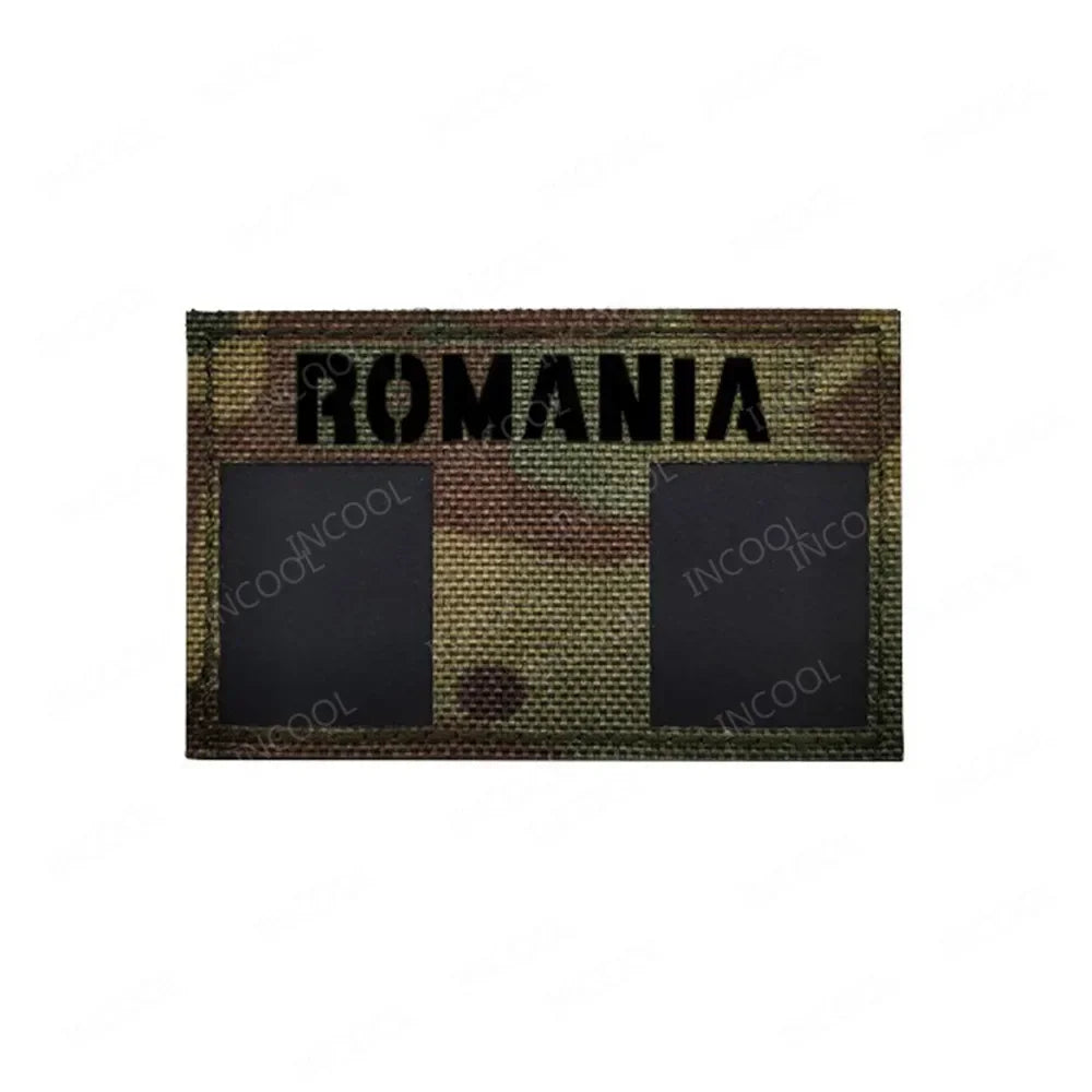 Laser Cut National Flag America Spain France UK Chile Italy Serbia Mexico Lithuania Greece Ukraine Peru Hungary Reflective Patch