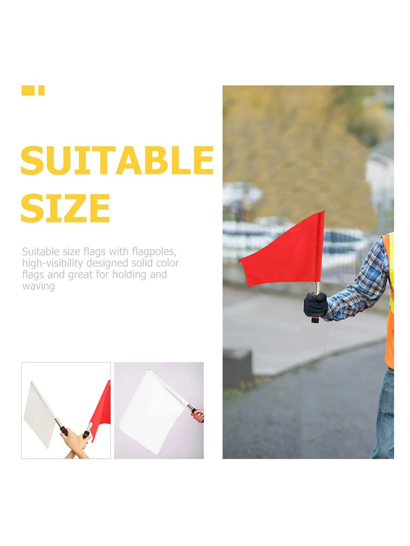 Hand Flag Traffic Safety Flag Sports Referee Flag Athletics Training Flag Performance Informant Official Flag Football And Volle