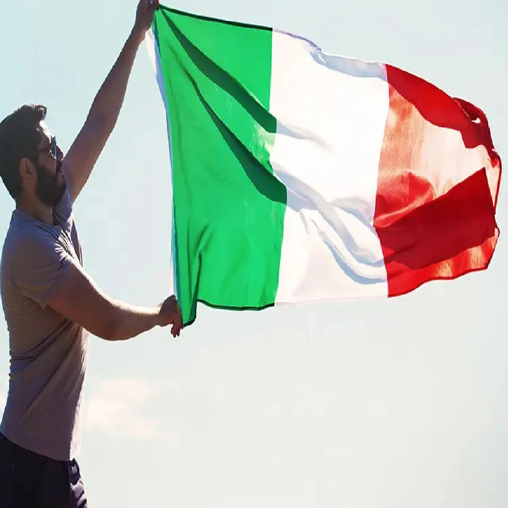 LeaFLAG ITALY Flag 90x150cm hanging polyester green white red Italy italian flag for Festival Home Decoration