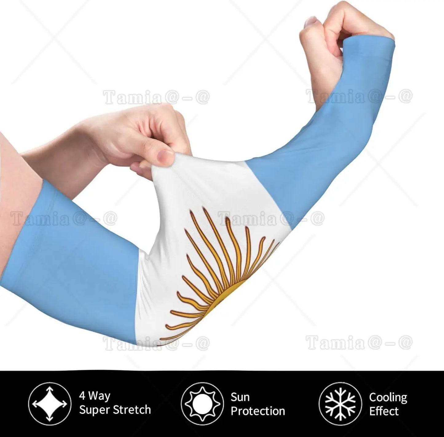 Argentina Flag   Cute Flag Arm Sleeves for Men Women Sun Protection  Arm Sleeves Cooling