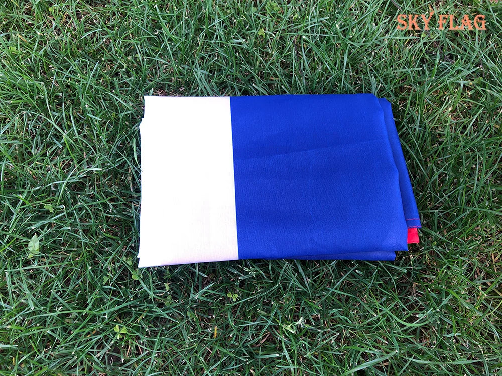 SKY flag Free Shipping Great France flag 90*150cm Hanging blue white red fra fr french Polyester Banner Decoration French flag