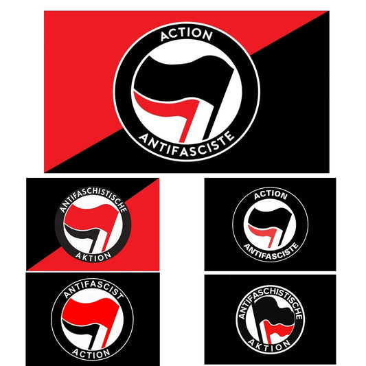 90X150CM  Antifascist Action Flag  Anti-Racism Flag For Decoration