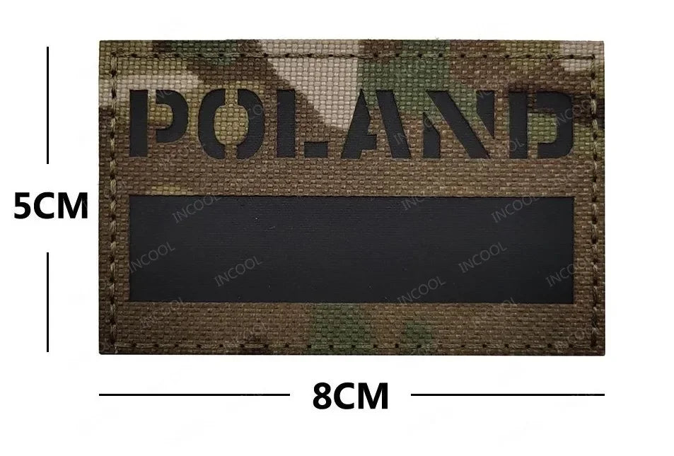 Laser Cut National Flag America Spain France UK Chile Italy Serbia Mexico Lithuania Greece Ukraine Peru Hungary Reflective Patch