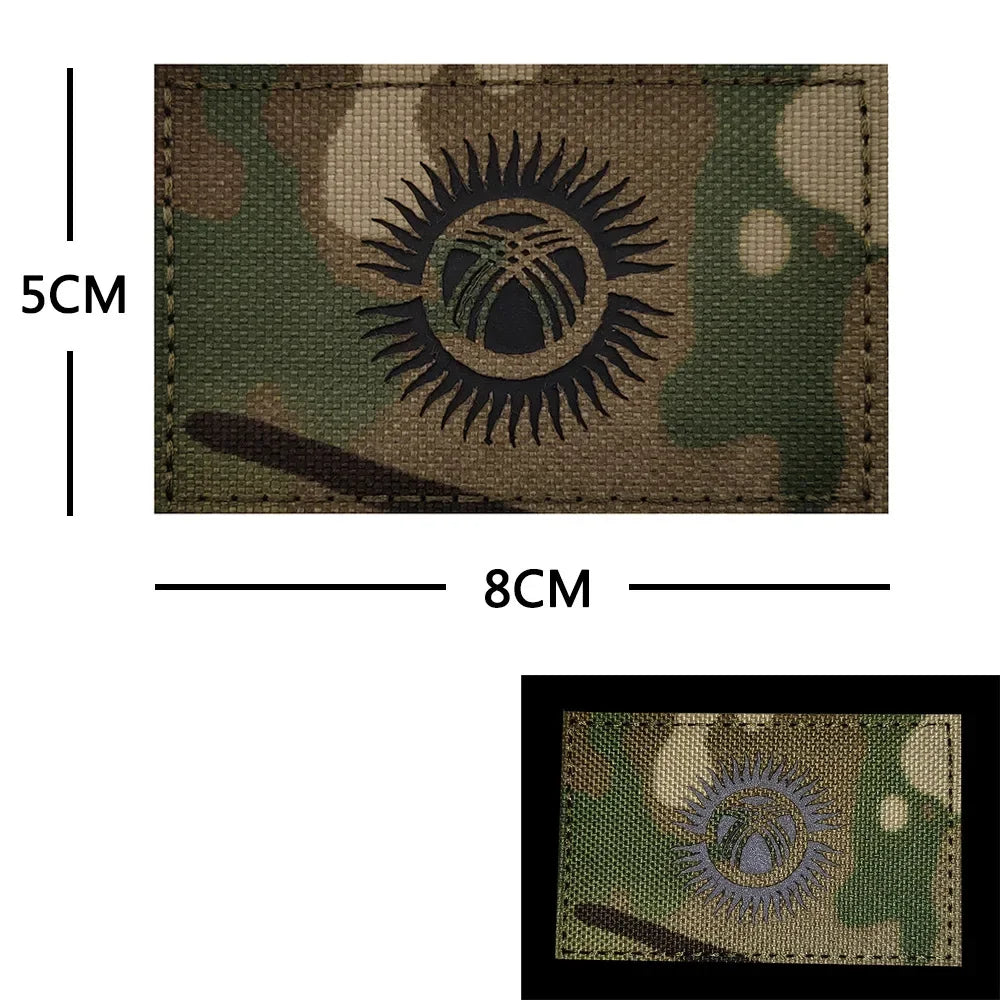 America Spain France Germany Brazil Greece Cyprus Serbia Poland Mexico Hungary Lithuania Peru Reflective Laser Cut Flag Patches