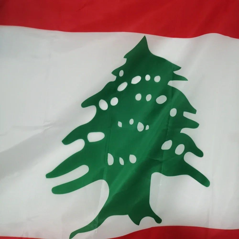 Palestine Lebanon Friendship Flag 150x90cm - Durable Polyester Ideal for Indoor/Outdoor Decor, Cultural Events Displays