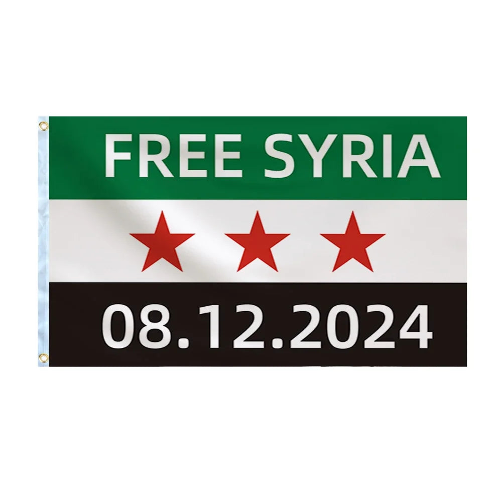 Wholesale Syria Flag， 90x150cm, Syria Revolution， Syria Free People's Flag Hanging, High Quality 100% Polyester Flag Decoration