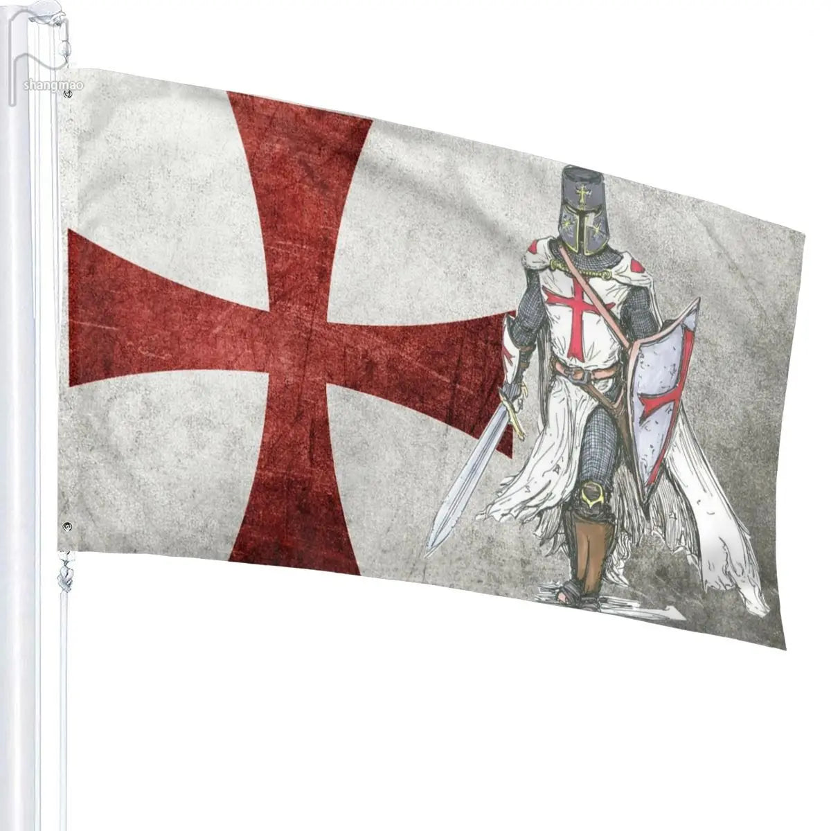 90x150cm Knights Templar Flag Medieval Crusaders Battle Ensign Flag