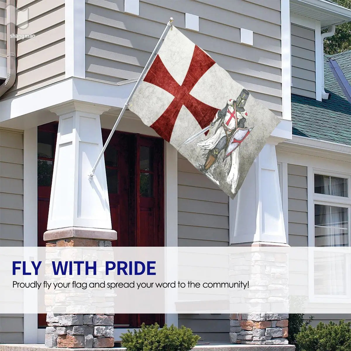 90x150cm Knights Templar Flag Medieval Crusaders Battle Ensign Flag