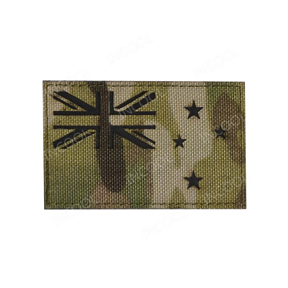 America Spain France Germany Brazil Greece Cyprus Serbia Poland Mexico Hungary Lithuania Peru Reflective Laser Cut Flag Patches