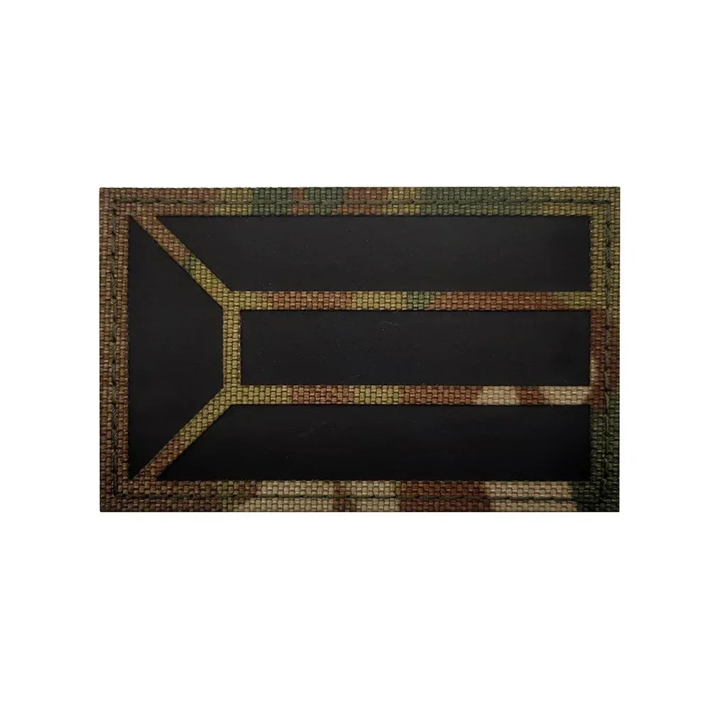 Laser Cut National Flag America Spain France UK Chile Italy Serbia Mexico Lithuania Greece Ukraine Peru Hungary Reflective Patch