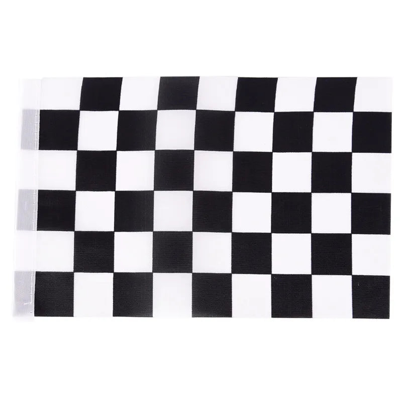 5Pcs/lot Racing Flag Hand Waving Flags 14x21cm Black And White Checkered Flag Car Racing Hand Signal Flags Wholesale