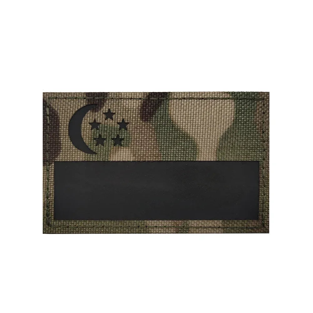 Reflective Flag Patch – Multi-Country Laser Cut