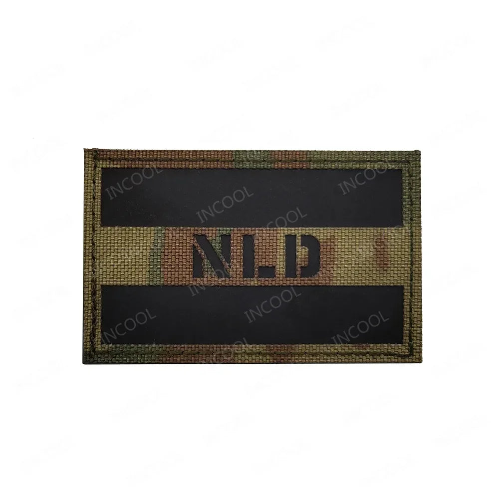 Laser Cut National Flag America Spain France UK Chile Italy Serbia Mexico Lithuania Greece Ukraine Peru Hungary Reflective Patch