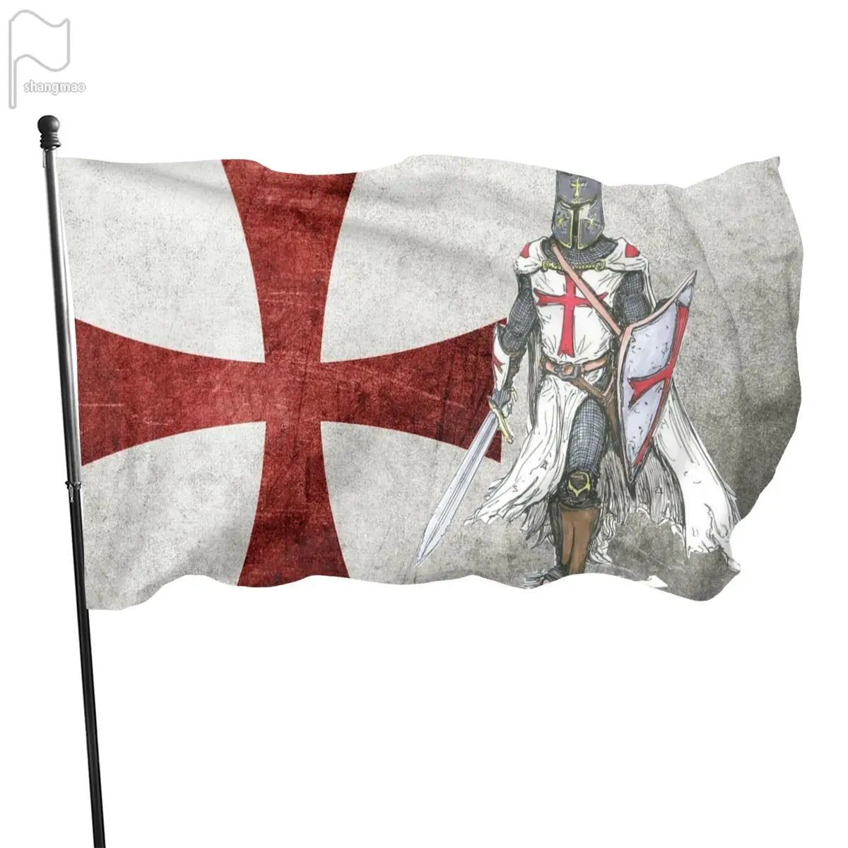 90x150cm Knights Templar Flag Medieval Crusaders Battle Ensign Flag