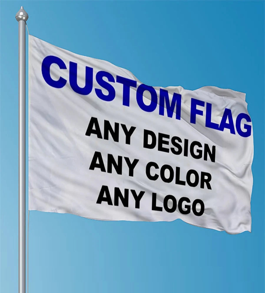 FLAGDOM 60X90 90X150cm Flags And Banners Graphic Custom Printed Flag With Shaft Cover Brass Grommets Design Outdoor Decoration
