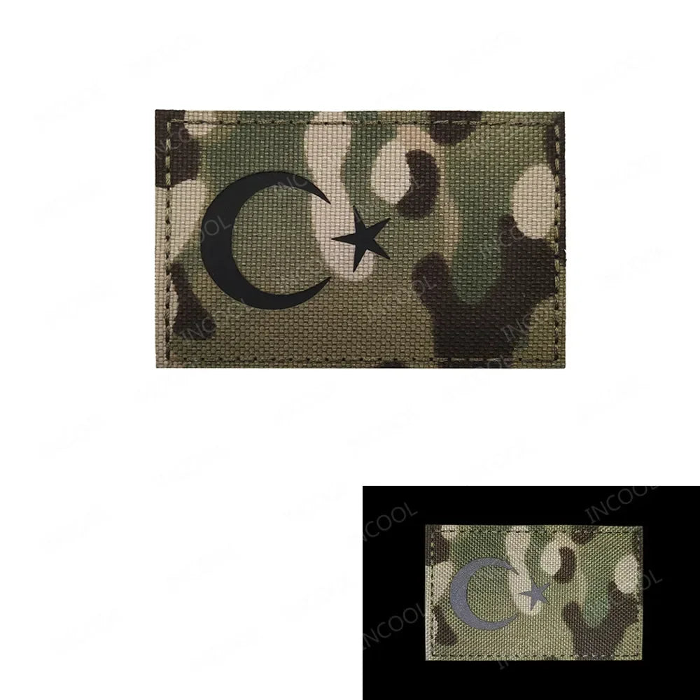 Reflective Flag Patch – Multi-Country Laser Cut