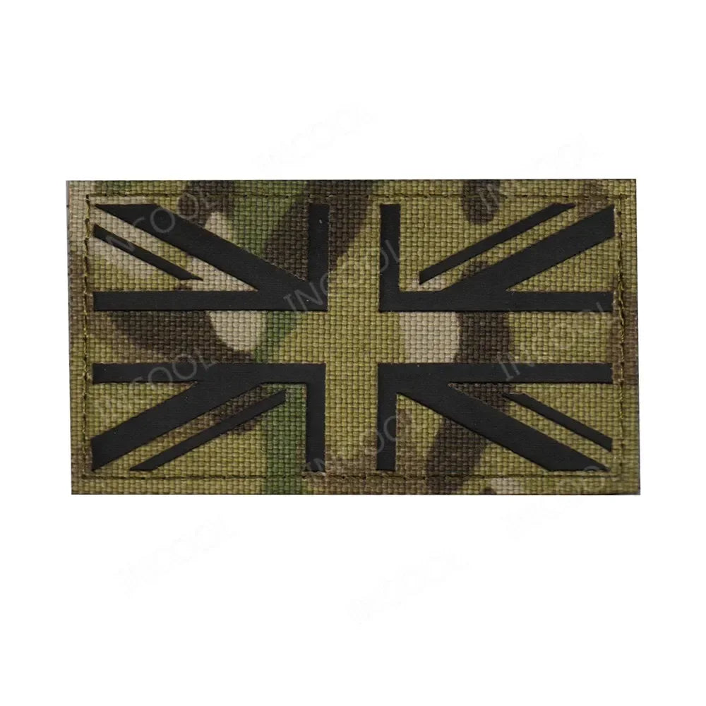 Laser Cut National Flag America Spain France UK Chile Italy Serbia Mexico Lithuania Greece Ukraine Peru Hungary Reflective Patch