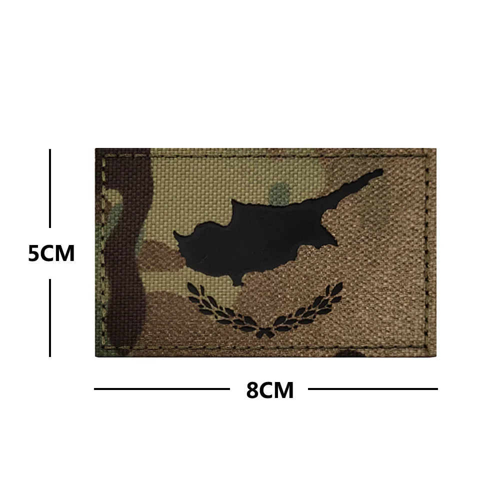 America Spain France Germany Brazil Greece Cyprus Serbia Poland Mexico Hungary Lithuania Peru Reflective Laser Cut Flag Patches