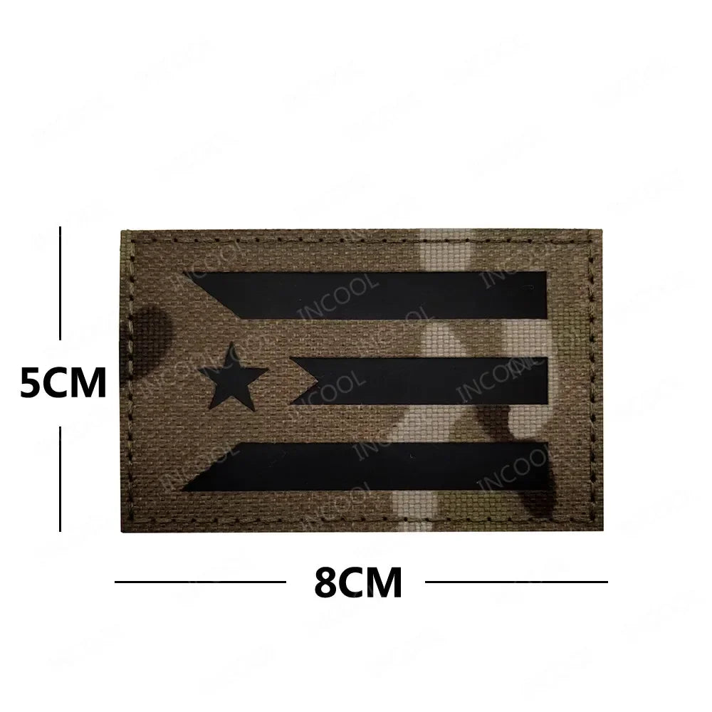 Reflective Flag Patch – Multi-Country Laser Cut